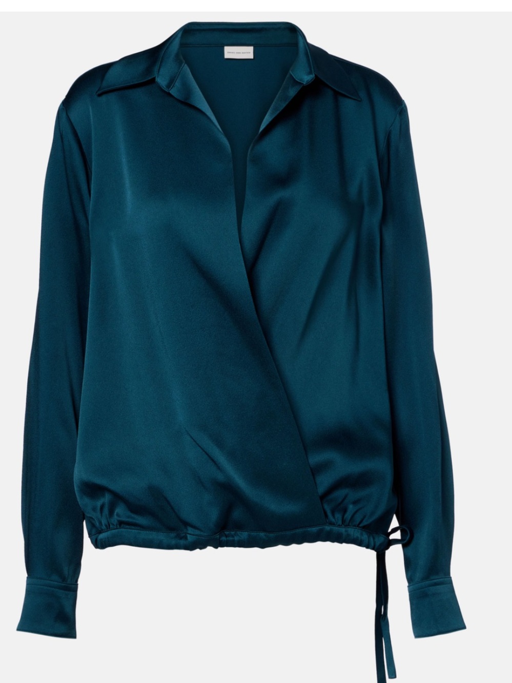 RUNWAY DRIES VAN NOTEN PETROL COLOR BLOUSE - Picture 2 of 7